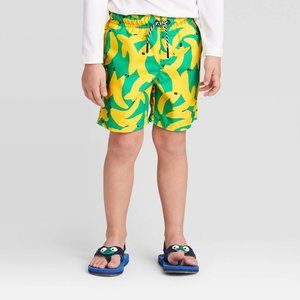 NEW! Cat & Jack Boys' Banana Swim Trunks
